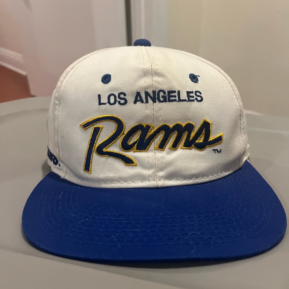 Vintage 80s LA RAMS cap hat team nfl the twill Los Angeles